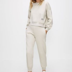 Sweatshirt and High-waisted Jogger Set